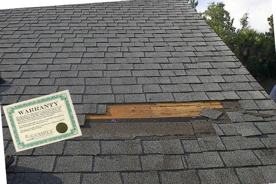 roofing warranty sample on shingle roof